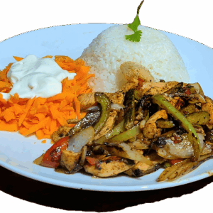 Фахитос из курицы и овощей рисом
