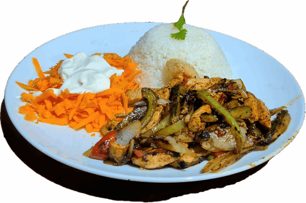 Фахитос из курицы и овощей рисом